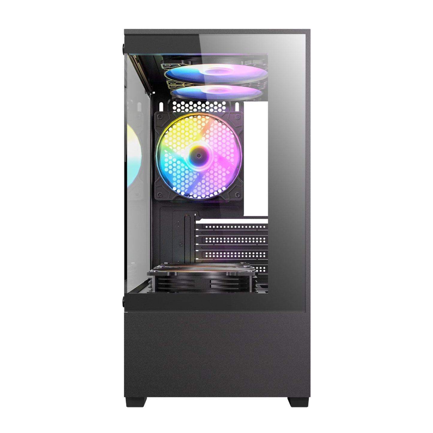 Antec VCX100M RGB Elite ATX, Micro-ATX, ITX Mini Tower Gaming Chassis – Black-1