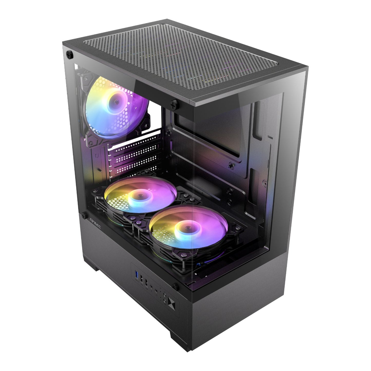 Antec VCX100M RGB Elite ATX, Micro-ATX, ITX Mini Tower Gaming Chassis – Black-4