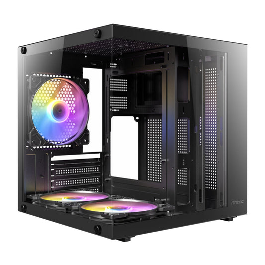 Antec VCX10M RGB Micro-ATX | ITX ARGB Mini -Tower Gaming Chassis - Black-0