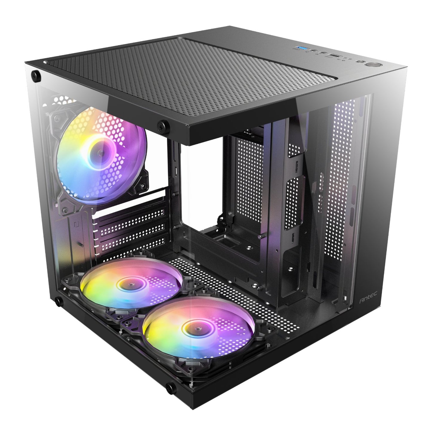 Antec VCX10M RGB Micro-ATX | ITX ARGB Mini -Tower Gaming Chassis - Black-4