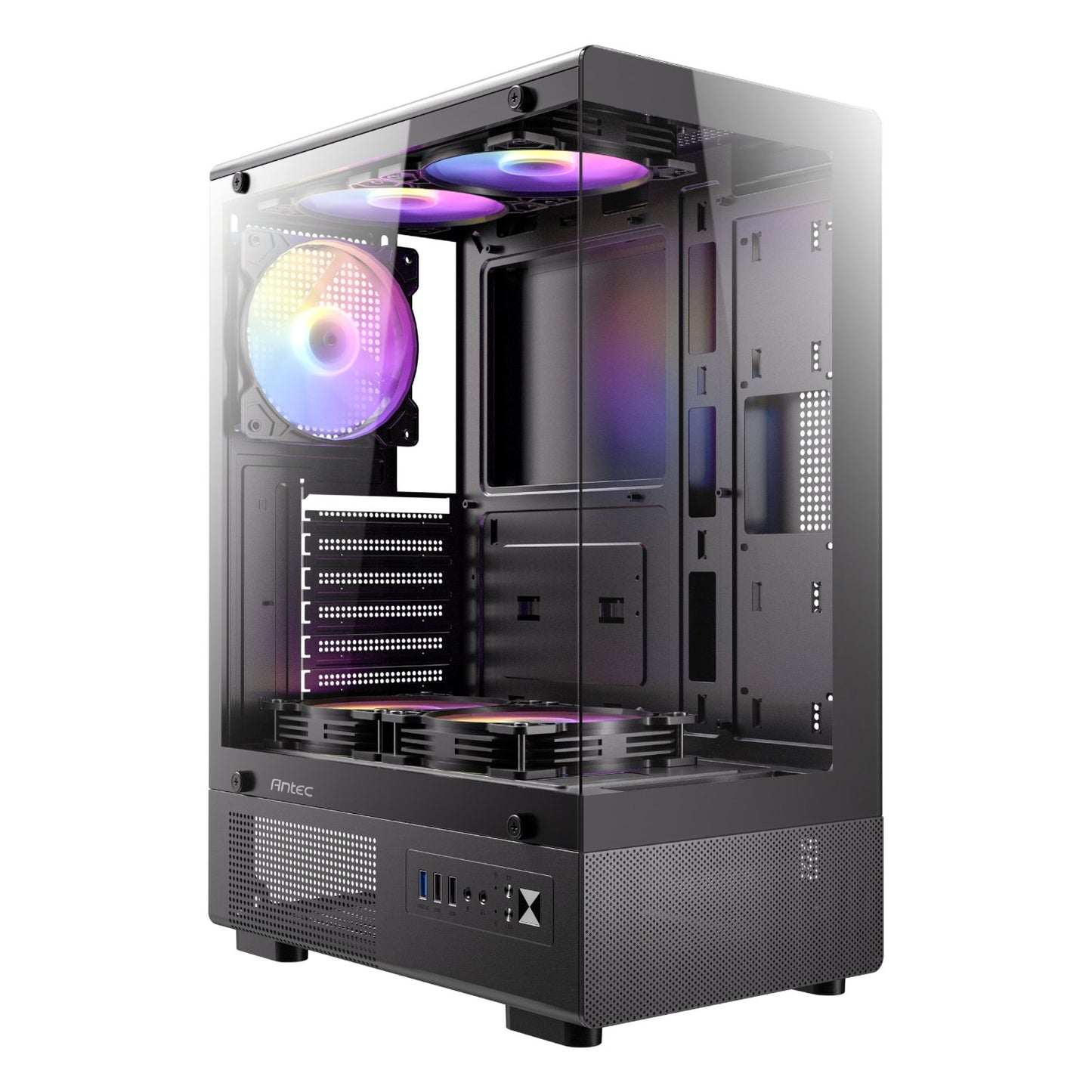 Antec VCX200 RGB Elite ATX Mid-Tower Gaming Chassis - Black-0