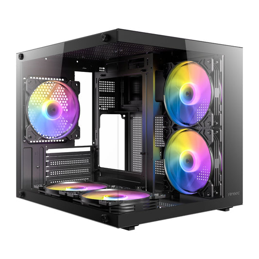 Antec VCX20M RGB Elite Micro-ATX | ITX Mini-Tower Gaming Chassis - Black-0
