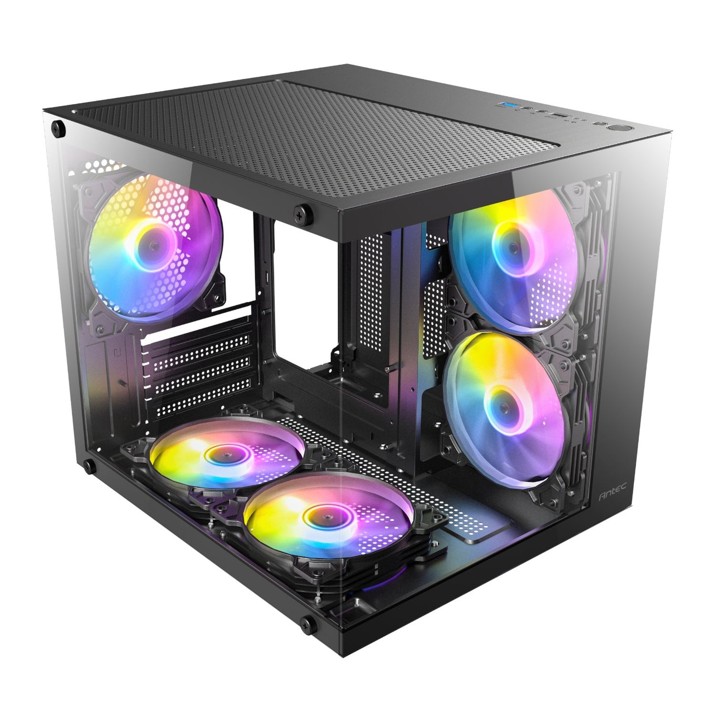 Antec VCX20M RGB Elite Micro-ATX | ITX Mini-Tower Gaming Chassis - Black-4