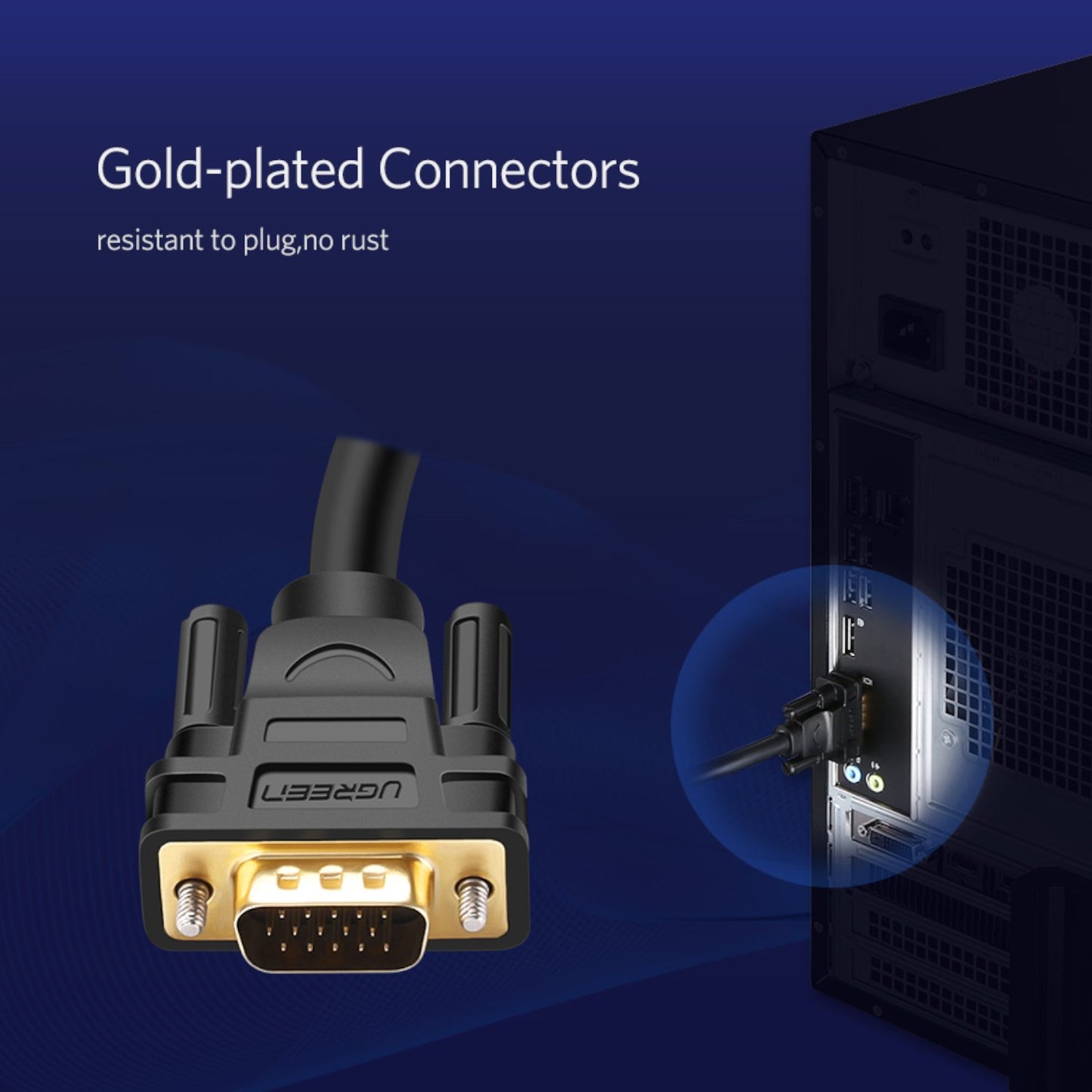 UGreen VG101 VGA Male to Male Cable 1.5M-2