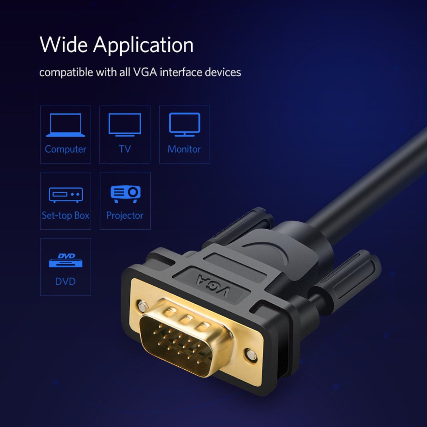 UGreen VG101 VGA Male to Male Cable 1.5M-5