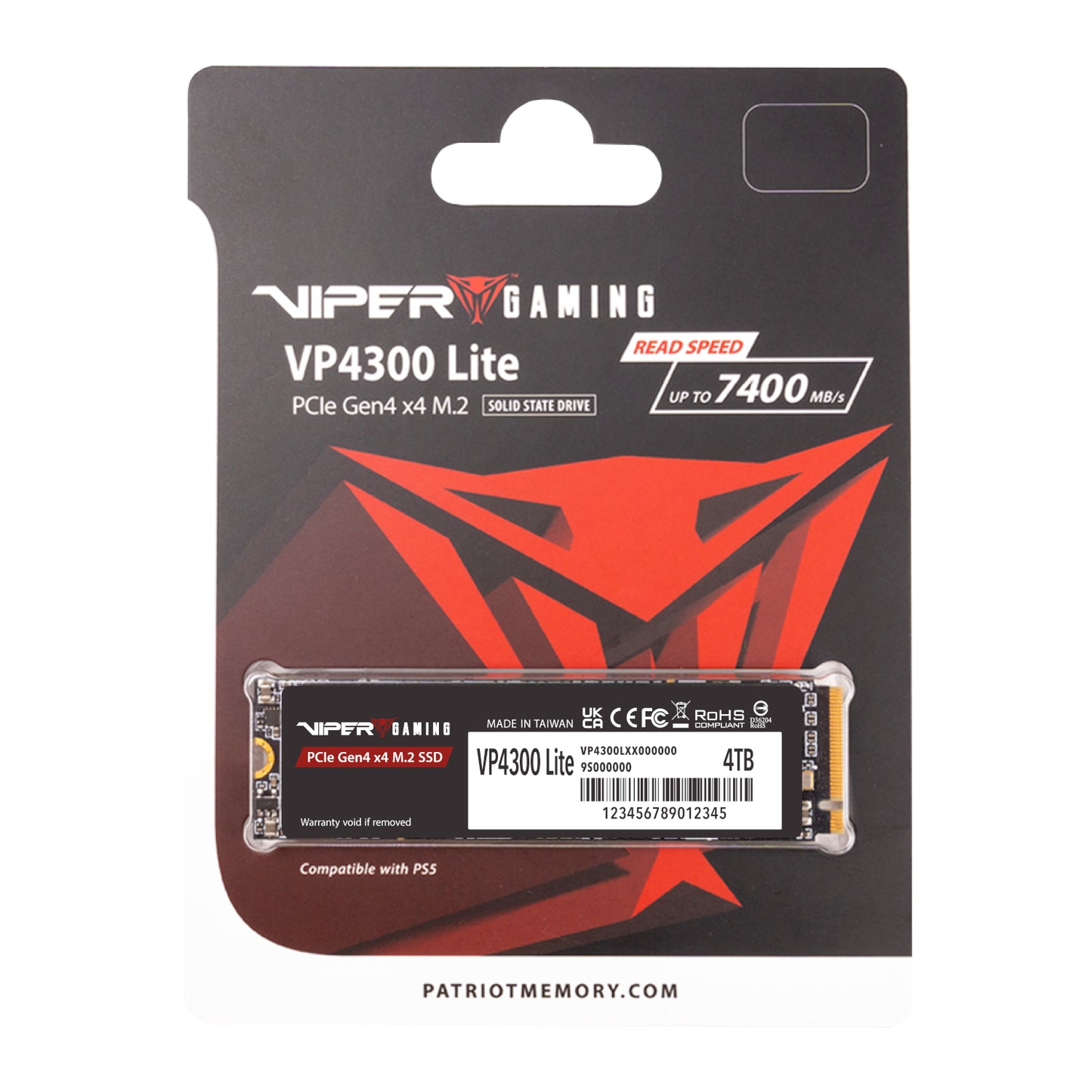 Patriot VP4300 Lite 4TB M.2 PCIe Gen 4 x4 NVMe SSD-3