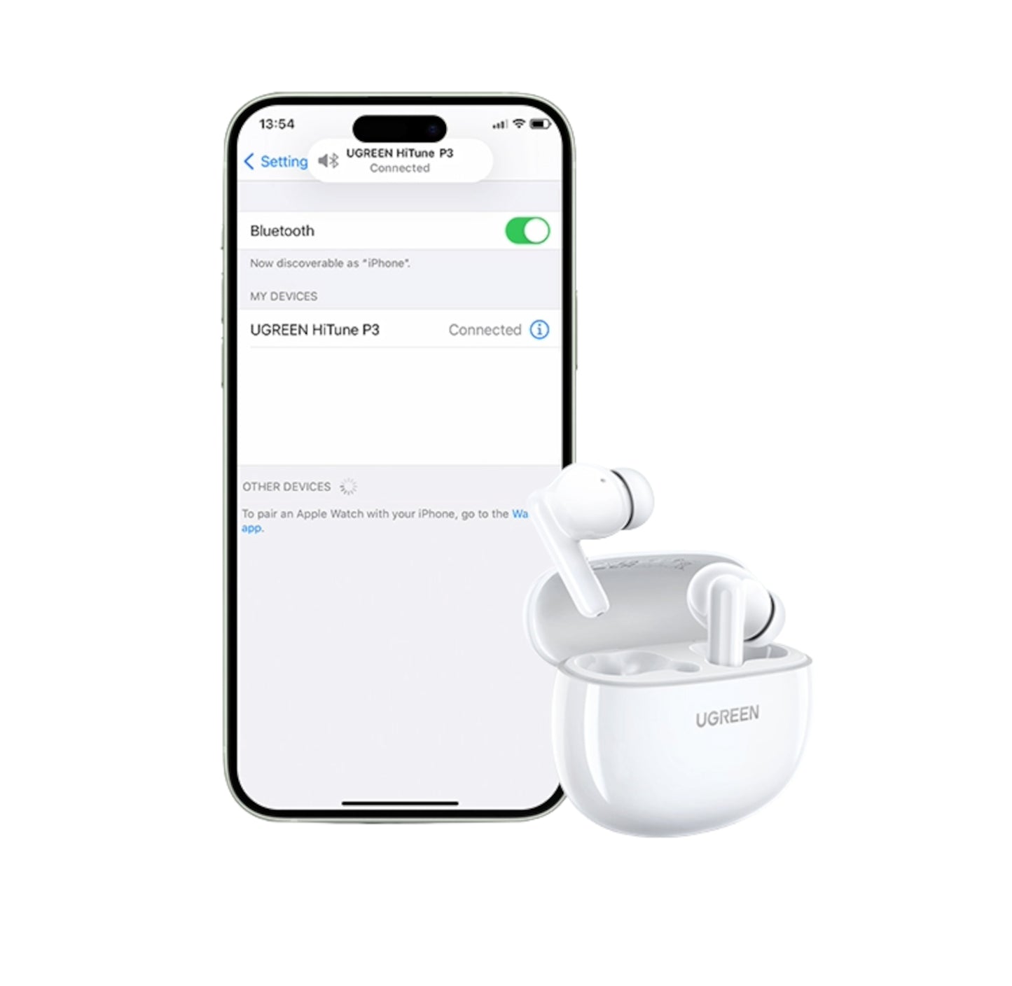 UGreen HiTune P3 In-Ear Wireless Earbuds–White-3