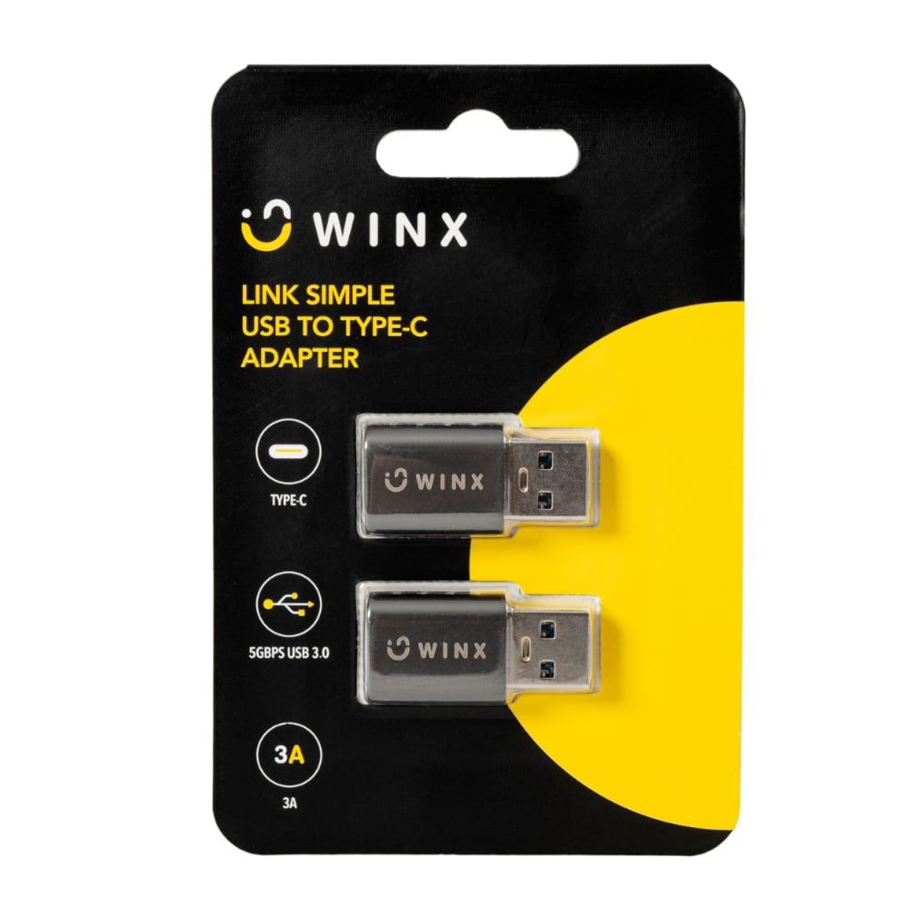 WINX LINK Simple USB to Type-C Adapter Dual Pack-5