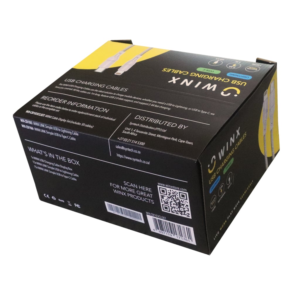 WINX USB to Type-C|Lightning Charging Cables-4
