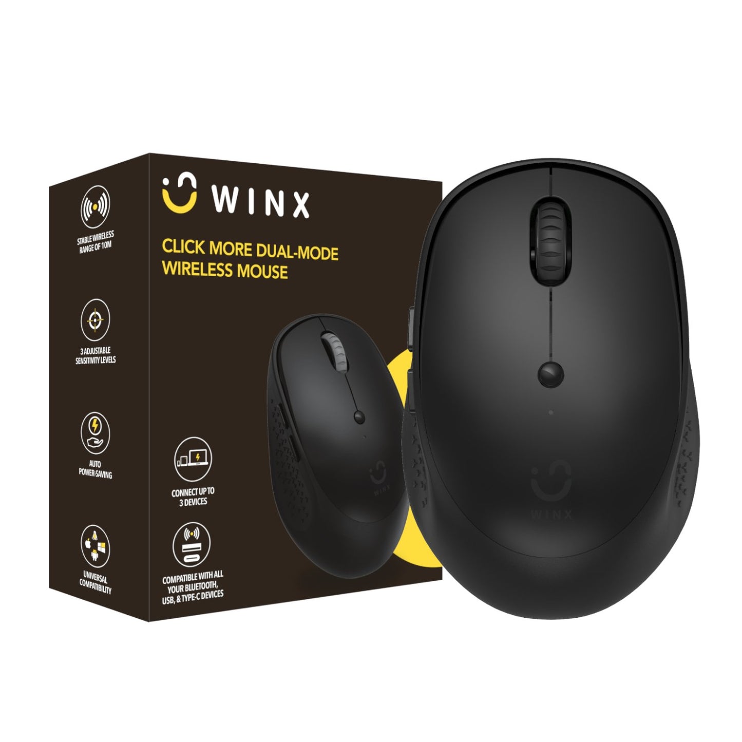 WINX CLICK More Dual-Mode Wireless Mouse - Black-0