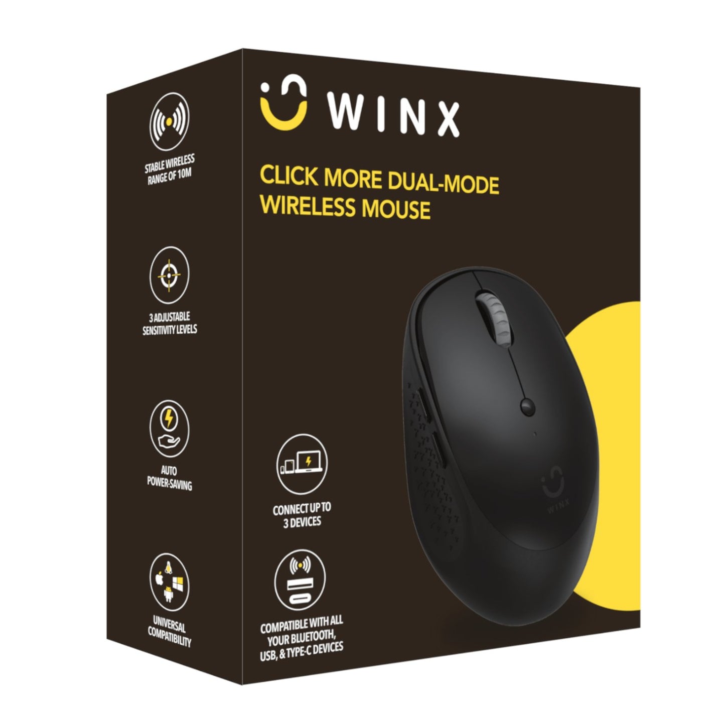 WINX CLICK More Dual-Mode Wireless Mouse - Black-4