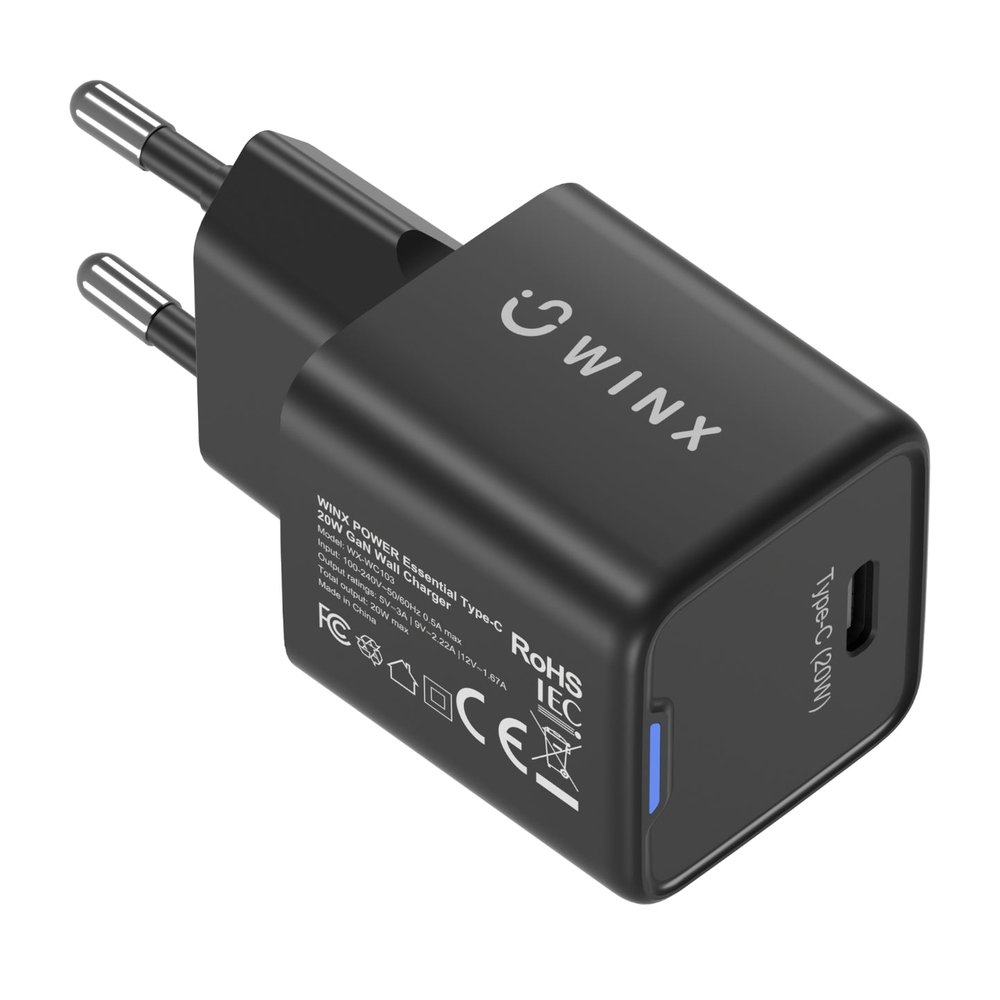 WINX POWER Essential Type-C 20W GaN Wall Charger-2