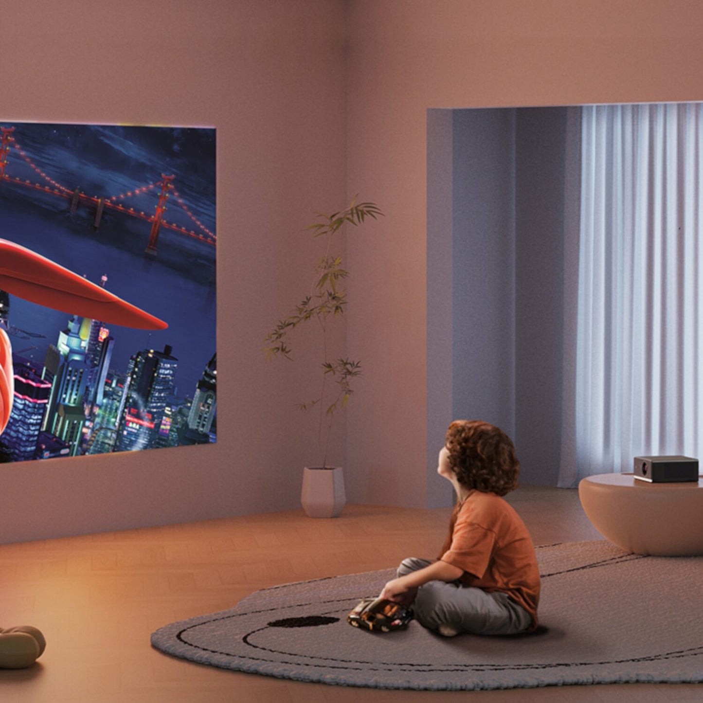 WANBO X5 Pro Full HD Smart Projector (1080p, 1100 ANSI Lumens, Android TV, ASA 3.0, 5GHz Wi-Fi, Autofocus)-5