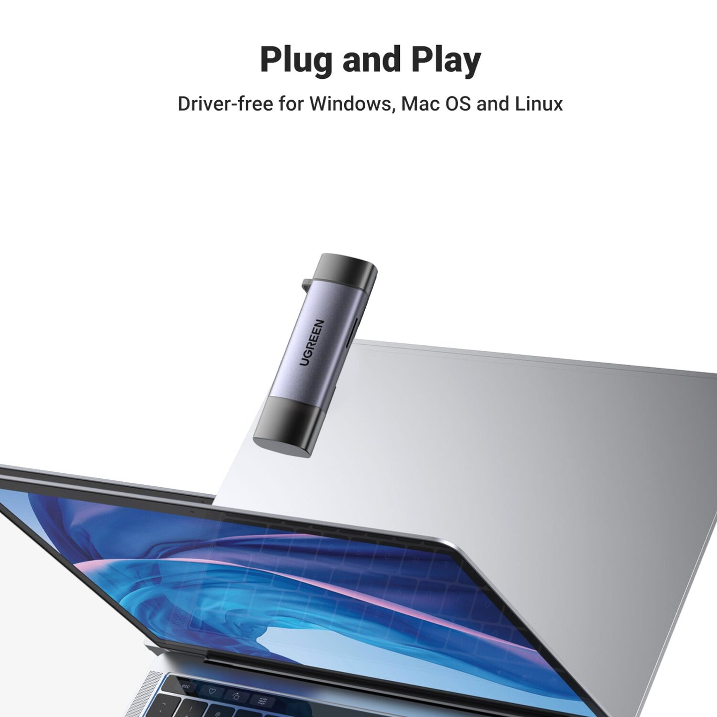 UGREEN CM185-50706 2-in-1 OTG Card Reader | Type-C | USB-A - Silver-2