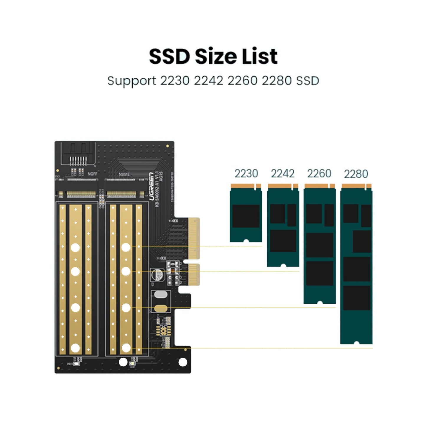 UGREEN CM302 M.2 M/B-Key to PCI-E 3.0 Expansion Card-2