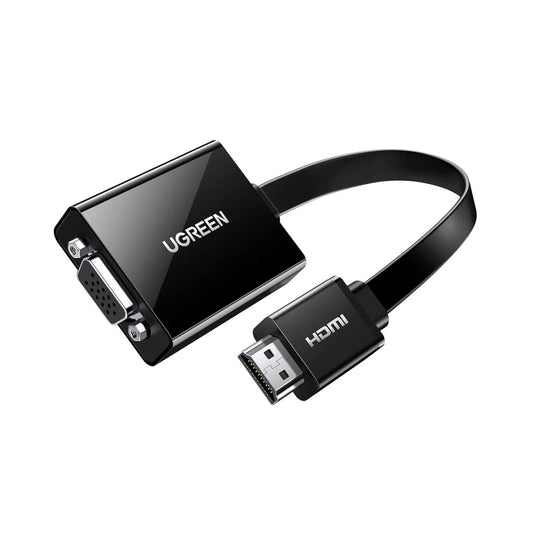 UGREEN HDMI to VGA Adapter, with 3.5mm Audio and Power Port - Black-0
