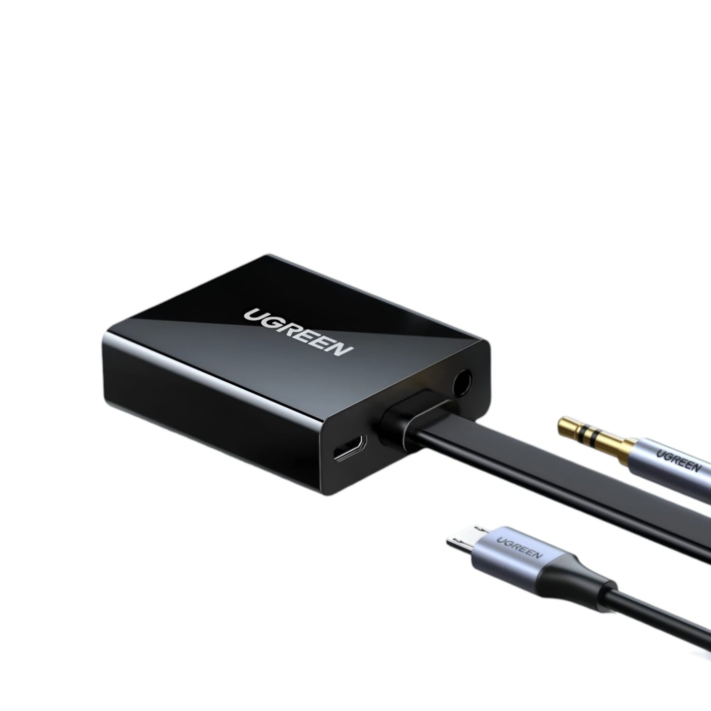 UGREEN HDMI to VGA Adapter, with 3.5mm Audio and Power Port - Black-1