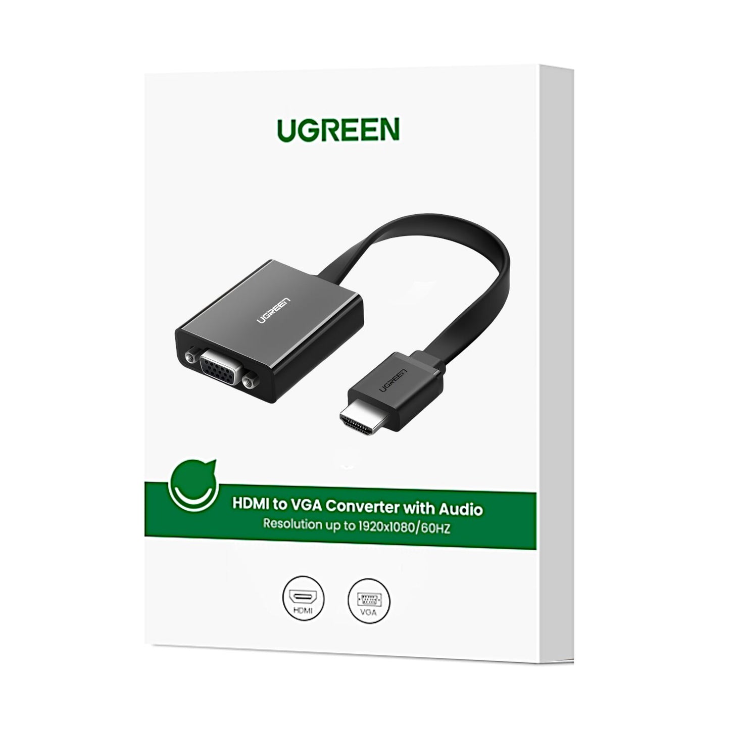 UGREEN HDMI to VGA Adapter, with 3.5mm Audio and Power Port - Black-4