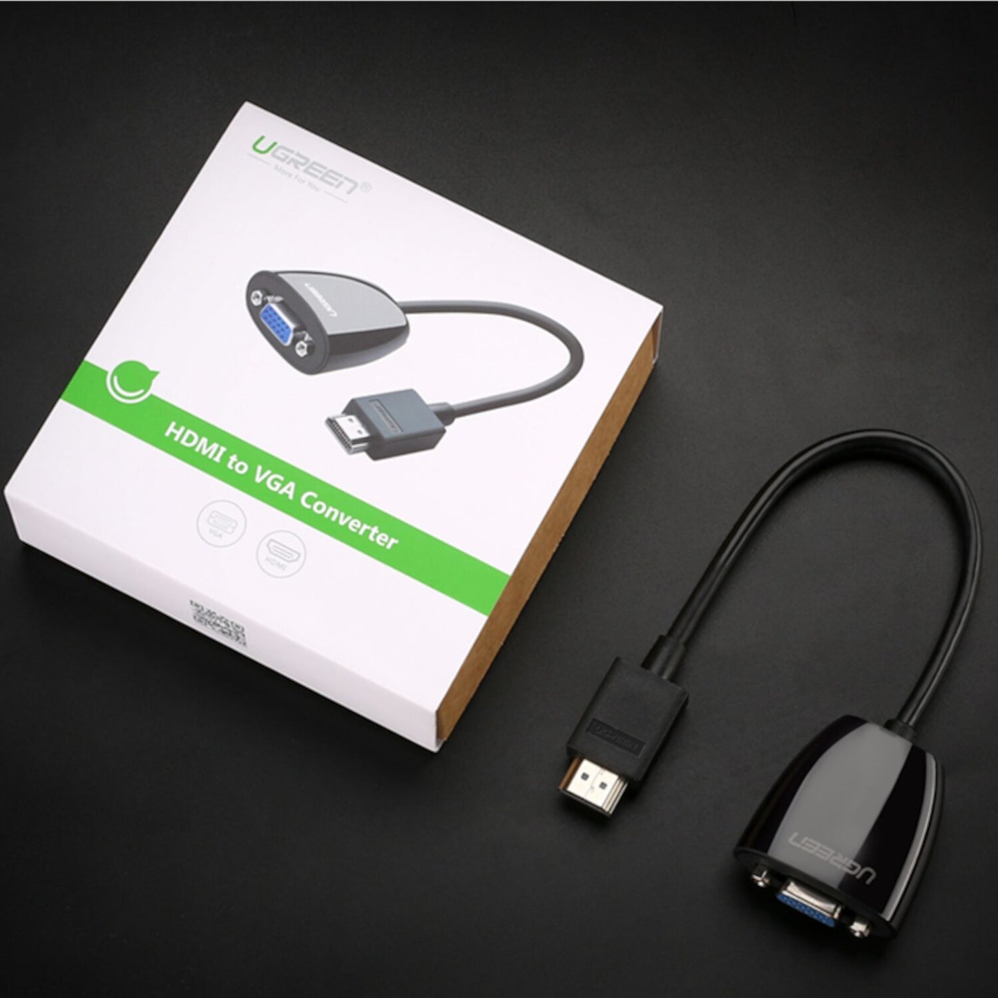 UGREEN HDMI to VGA Converter, 1080p Video Adapter - Black-4