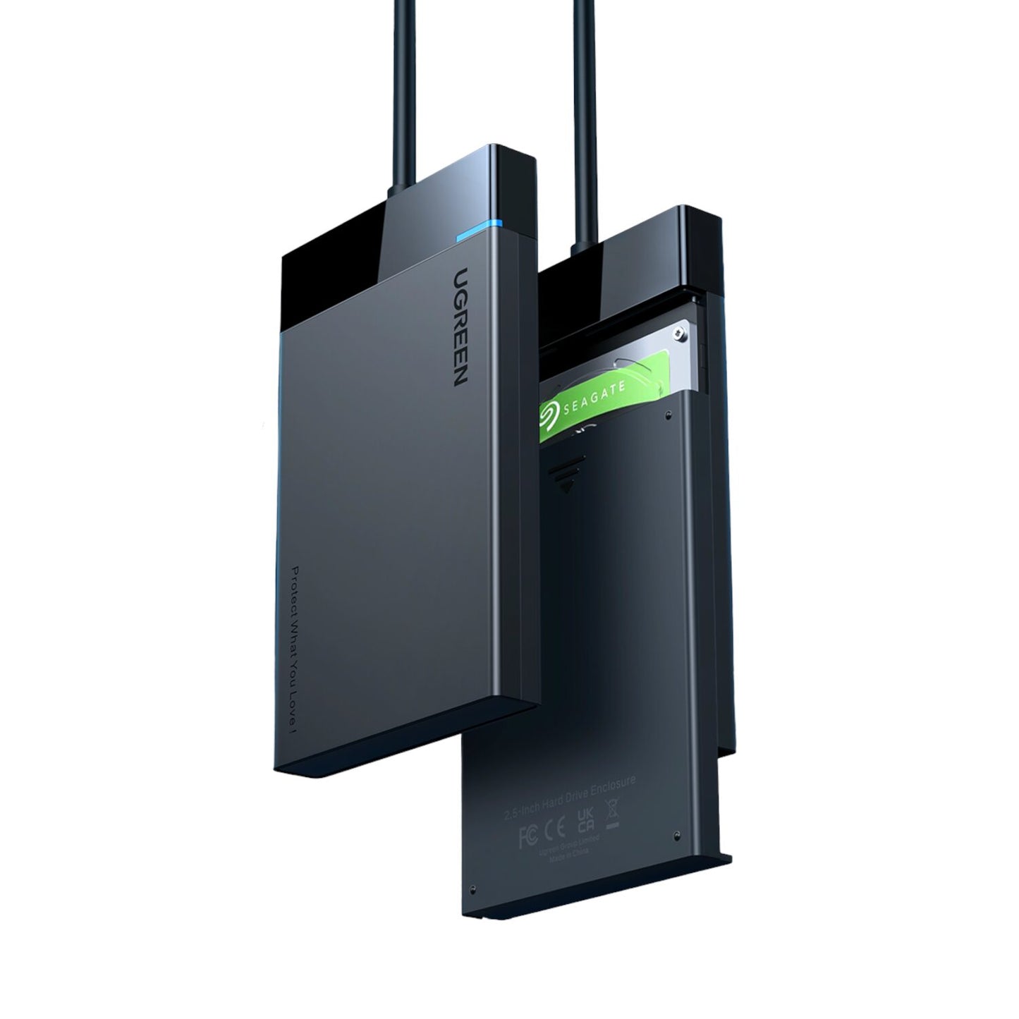 UGREEN USB 3.0 to 2.5” SATA Hard Drive Enclosure (Non-Detachable Cable)-2